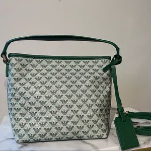 Emporio Armani green bag with detachable strap